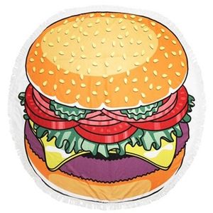 Round Beach Towel w/Fringes